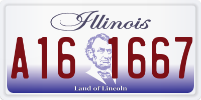 IL license plate A161667