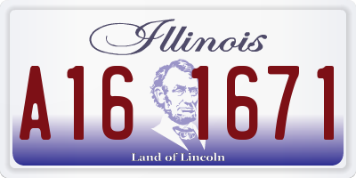 IL license plate A161671