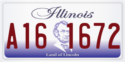 IL license plate A161672