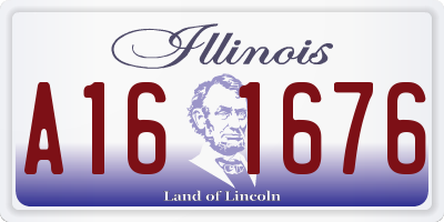 IL license plate A161676