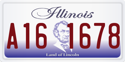 IL license plate A161678