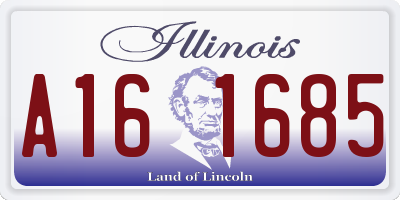 IL license plate A161685