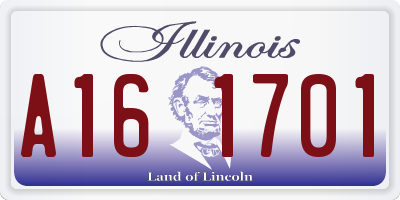 IL license plate A161701