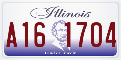 IL license plate A161704