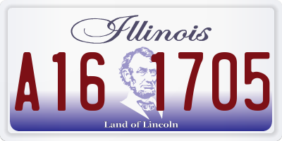 IL license plate A161705