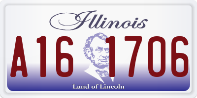 IL license plate A161706
