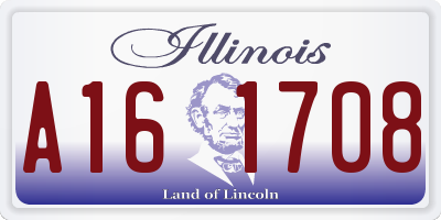 IL license plate A161708