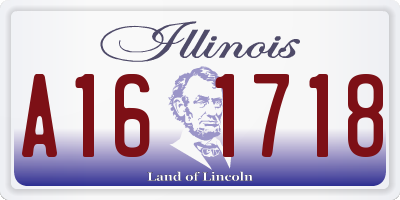 IL license plate A161718