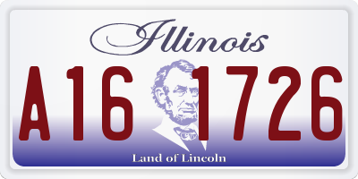 IL license plate A161726