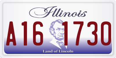 IL license plate A161730