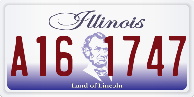 IL license plate A161747