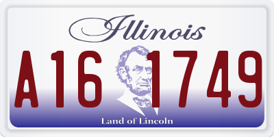 IL license plate A161749
