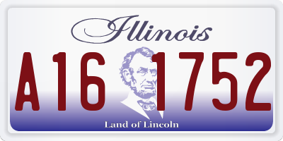 IL license plate A161752