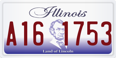 IL license plate A161753
