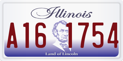 IL license plate A161754