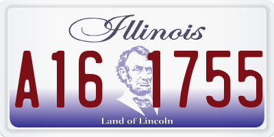 IL license plate A161755