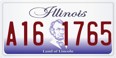 IL license plate A161765