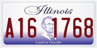 IL license plate A161768