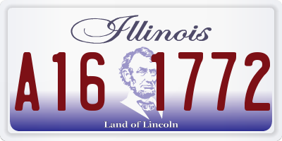 IL license plate A161772