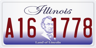 IL license plate A161778