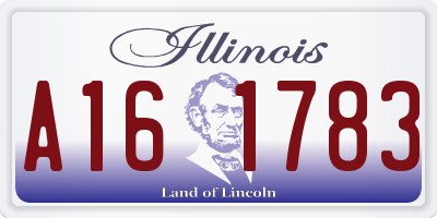 IL license plate A161783