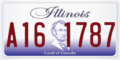 IL license plate A161787
