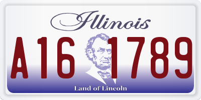 IL license plate A161789