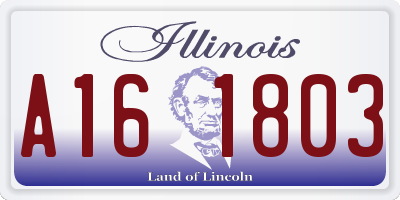 IL license plate A161803