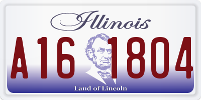 IL license plate A161804