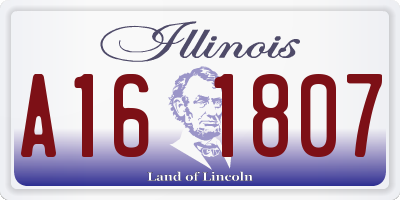 IL license plate A161807