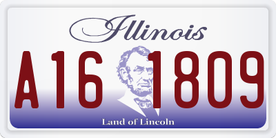 IL license plate A161809