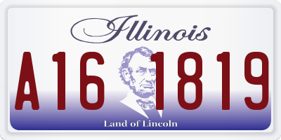 IL license plate A161819