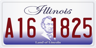 IL license plate A161825
