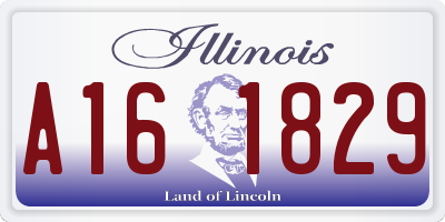 IL license plate A161829