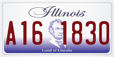 IL license plate A161830