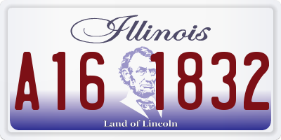 IL license plate A161832
