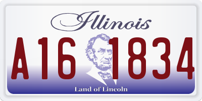 IL license plate A161834