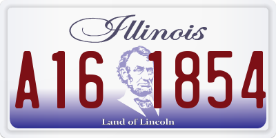 IL license plate A161854