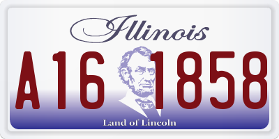 IL license plate A161858