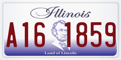 IL license plate A161859