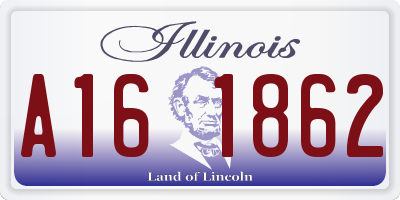 IL license plate A161862
