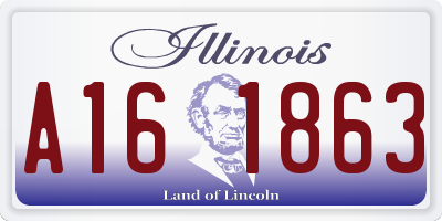 IL license plate A161863