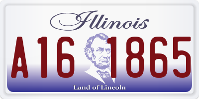 IL license plate A161865