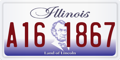 IL license plate A161867