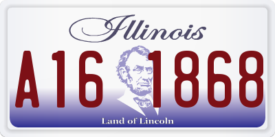 IL license plate A161868
