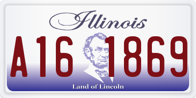 IL license plate A161869