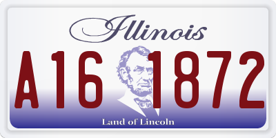 IL license plate A161872