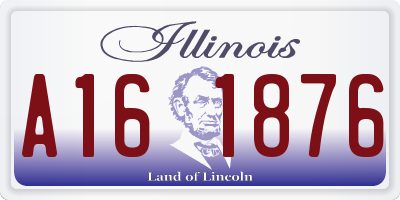 IL license plate A161876