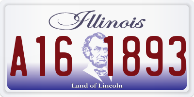 IL license plate A161893