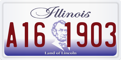 IL license plate A161903